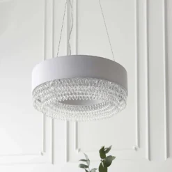 Langwell Pendant Ceiling Light - Grey -Fashion Lighting 14301816 1115038439431956
