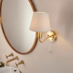 Naim Bathroom Wall Light - Brass Effect -Fashion Lighting 14301821 3235038439388969