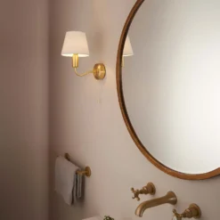 Naim Bathroom Wall Light - Brass Effect -Fashion Lighting 14301821 6405038439584884