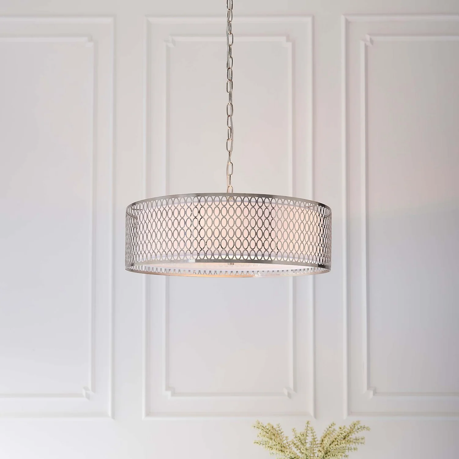 Orton Pendant Ceiling Light - Nickel Effect 6 Orton Pendant Ceiling Light - Nickel Effect - Image 4