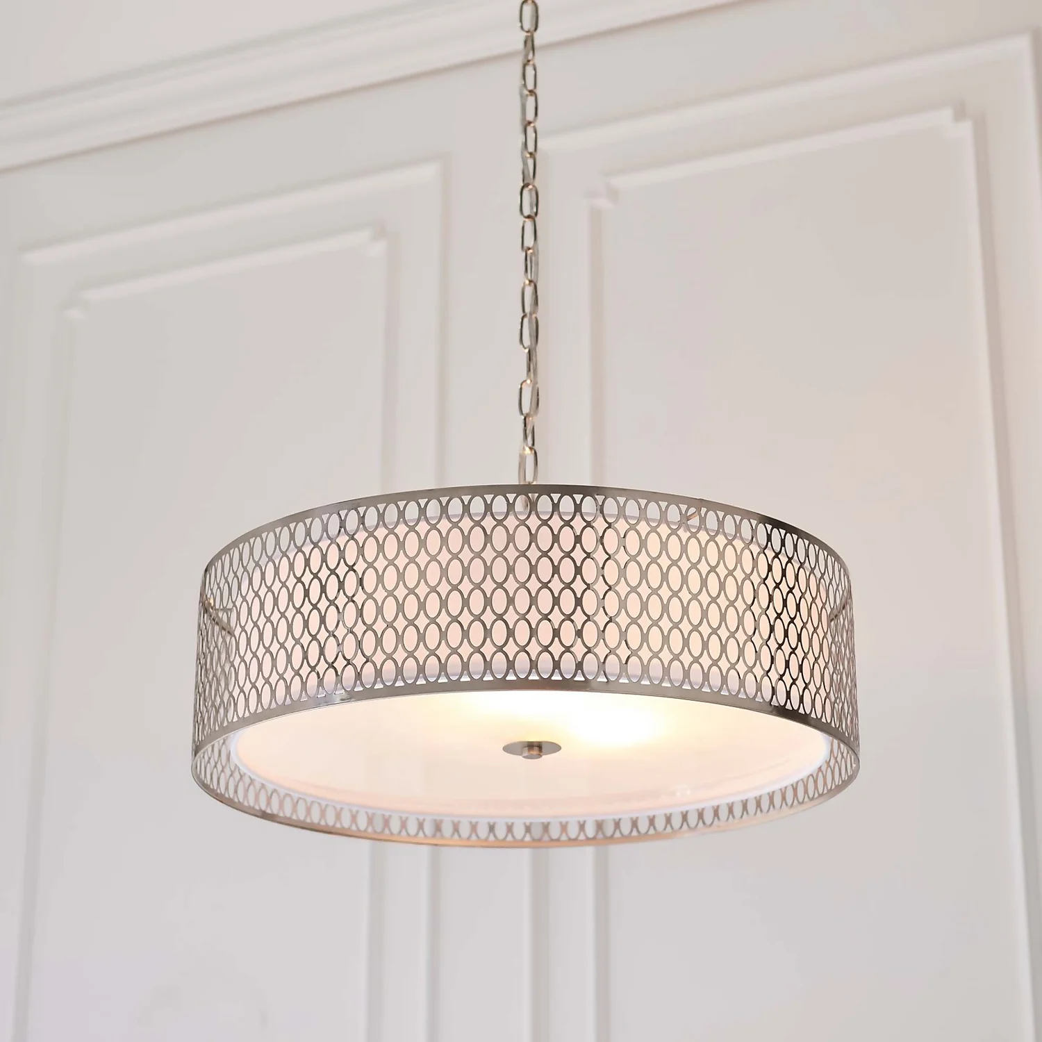 Orton Pendant Ceiling Light - Nickel Effect 3 Orton Pendant Ceiling Light - Nickel Effect