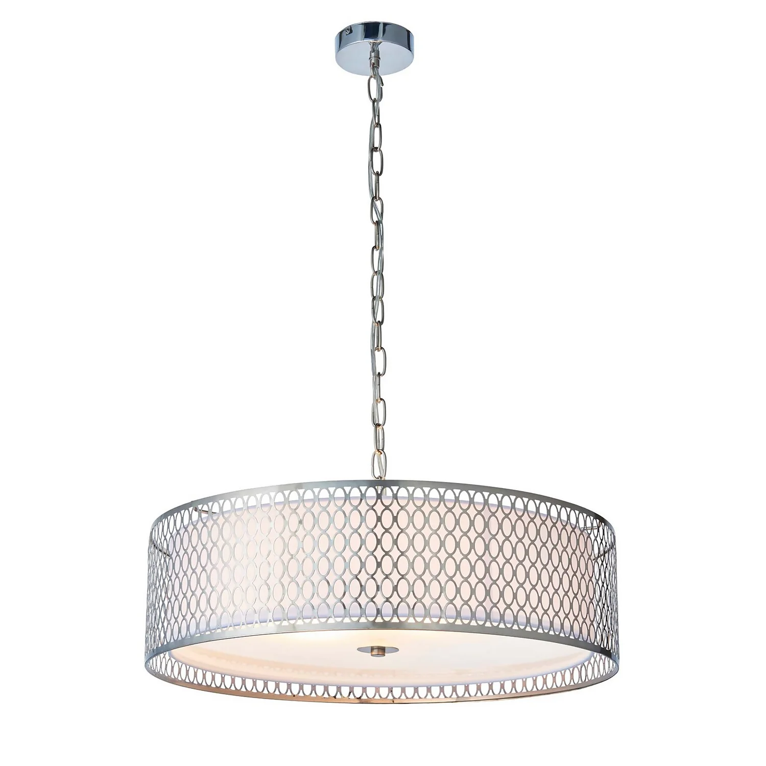 Orton Pendant Ceiling Light - Nickel Effect 4 Orton Pendant Ceiling Light - Nickel Effect - Image 2