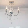 Shanzie Semi Flush Bathroom Chandelier Light - Chrome Effect -Fashion Lighting 14301829 1435038439436858