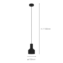 Eglo Casibare Pendant Ceiling Light - Black 9 Eglo Casibare Pendant Ceiling Light - Black -Fashion Lighting 14302944 1665038223765601
