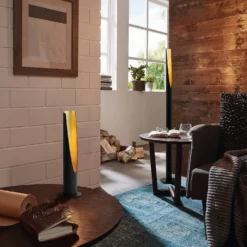 Eglo Barbotto Table Lamp - Black & Gold -Fashion Lighting 14302953 1645038223257275