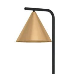 Eglo Narices Floor Lamp - Black & Brushed Brass -Fashion Lighting 14302958 1355038223595285