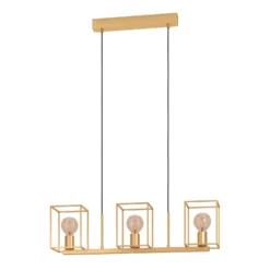 Eglo Cumiole 3 Lamp Diner Bar Light - Gold -Fashion Lighting 14302963 1975038223880105