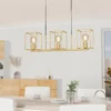 Eglo Cumiole 3 Lamp Diner Bar Light - Gold -Fashion Lighting 14302963 4695038223818506