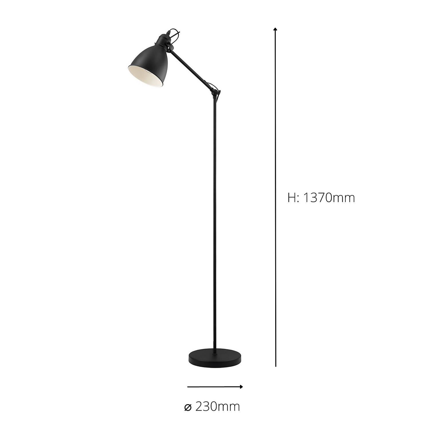 Eglo Priddy Floor Lamp - Black 7 Eglo Priddy Floor Lamp - Black - Image 5